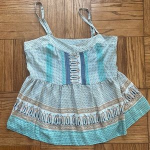 ✨Last Chance✨ Anthropologie Silk Spaghetti Strap Boho Printed Camisole